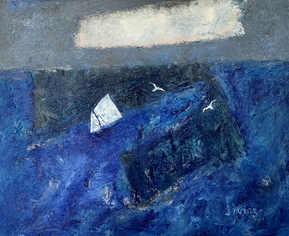 WILLIAM IRVINE Between the Islands, oil on canvas, 24 x 30 inches