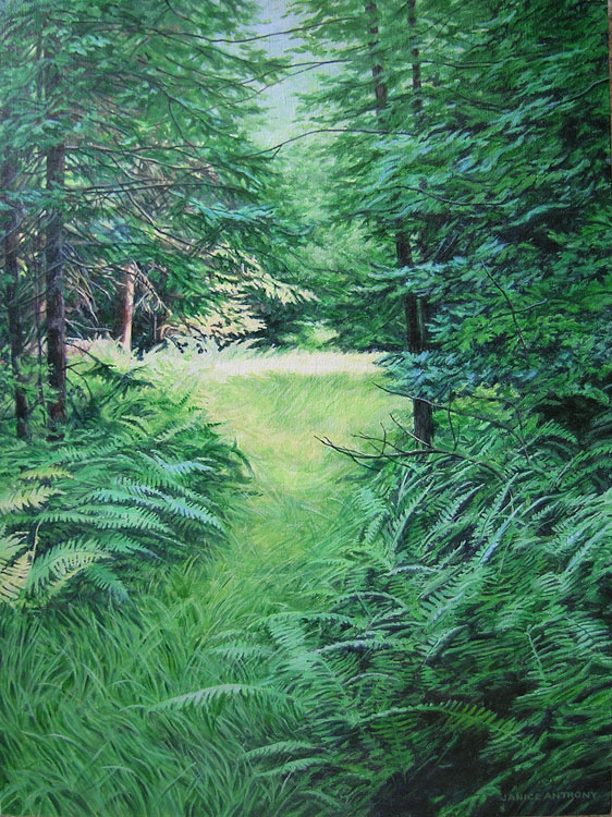 JANICE ANTHONY Island Interior, acrylic on canvas, 16 x 12 inches