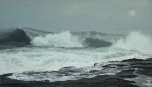 JUDY BELASCO
Foggy Mood Schoodic
oil on panel, 8.75 x 5 inches
$950