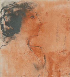 RAGNA BRUNO
Muse
2000
casein on paper, 11 x 10 inches
$1200