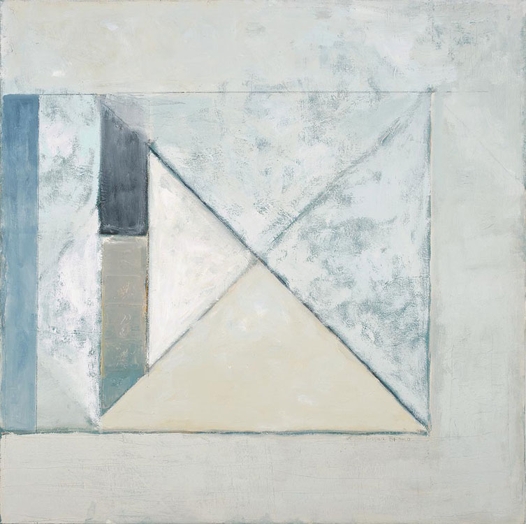 RAGNA BRUNO Composition in Blue, oil on canvas, 48 x 48 inches