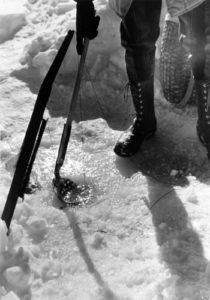 BERENICE ABBOTT
Close Up of Ice Fishing, c. 1966
vintage silver gelatin photograph, 8 x 10 inches
$1600
