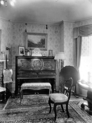 BERENICE ABBOTT Livingroom of a Greenville Resident, c. 1966, vintage silver gelatin photograph, 8 x 10 inches
