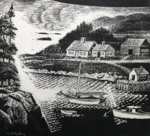 CARROLL THAYER BERRY
A Home Down East, 1974
woodblock print, 11 x 12 inches
Last Available Print
$600