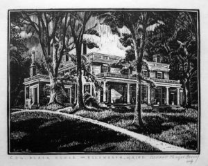 CARROLL THAYER BERRY
Colonel Black House, 1940
woodblock print, 7.5 x 9.5 inches
$275
