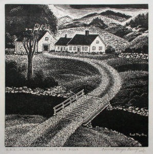 CARROLL THAYER BERRY
End of the Road, 1973
woodblock print, 12 x 12.5 inches
$600