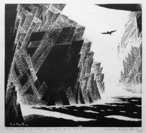 CARROLL THAYER BERRY
The Far Cliffs, 1976
woodblock print, 11 x 12 inches
$400