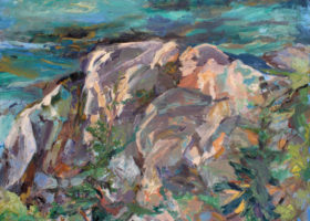 GRETNA CAMPBELL Back Shore Sunset, 1984, oil on canvas, 38 x 42 inches