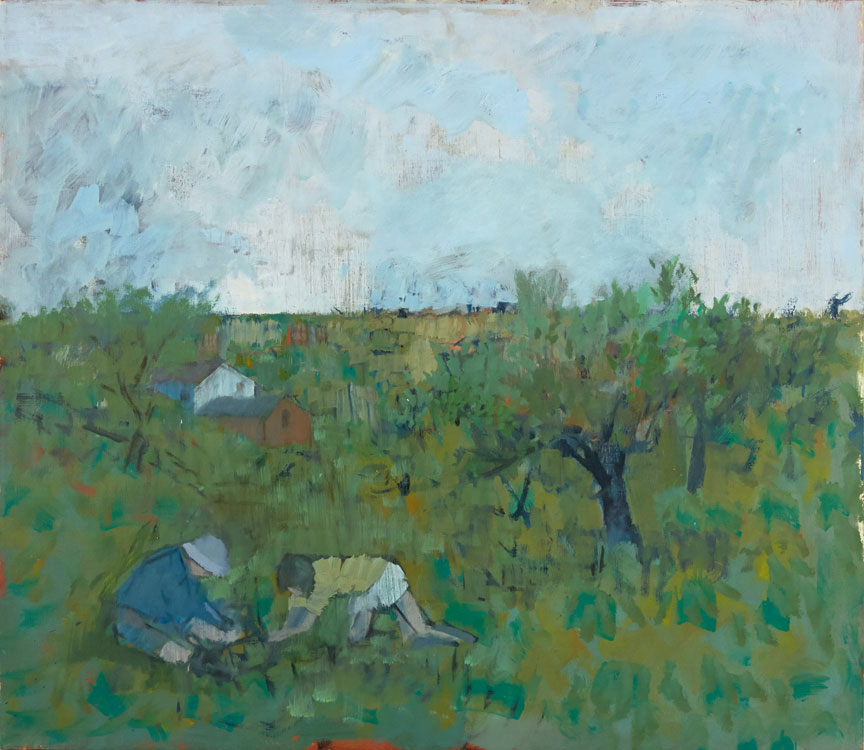 JOHN HELIKER Spring Planting, 1972, oil on canvas, 26 x 30 inches