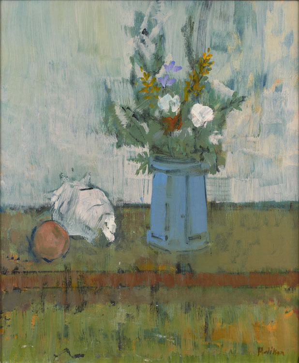 JOHN HELIKER Still Life with Shell, 1987, oil on canvas, 24 x 20 inches