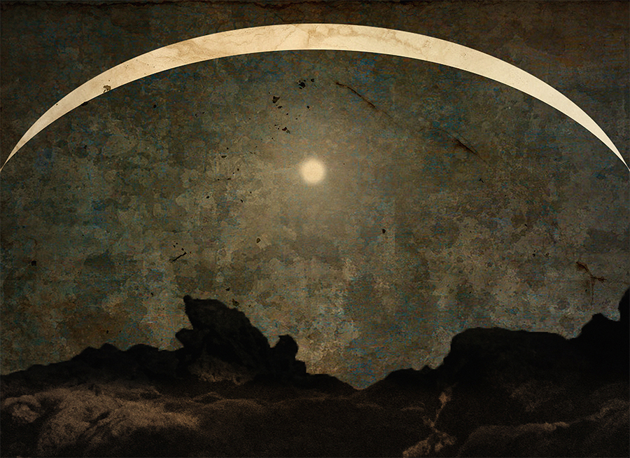 LILIAN DAY THORPE Homage to Caspar David Friedrich, digital montage, 8.7 x 12 inches