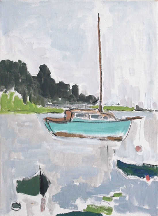 PATRICK MCARDLE Our Sailboat, oil on canvas, 20 x 16