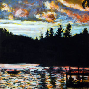 ED NADEAU
Evening Sun #1, Long Pond
acrylic on panel, 6 x 6 inches
$450
