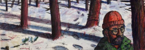 ED NADEAU
Man Walking in the Wilderness
watercolor, 5 x 14 inches
$450