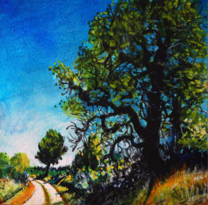 ED NADEAU
Walnut Tree on the Roman Road
mixed media on panel, 6 x 6 inches
$450