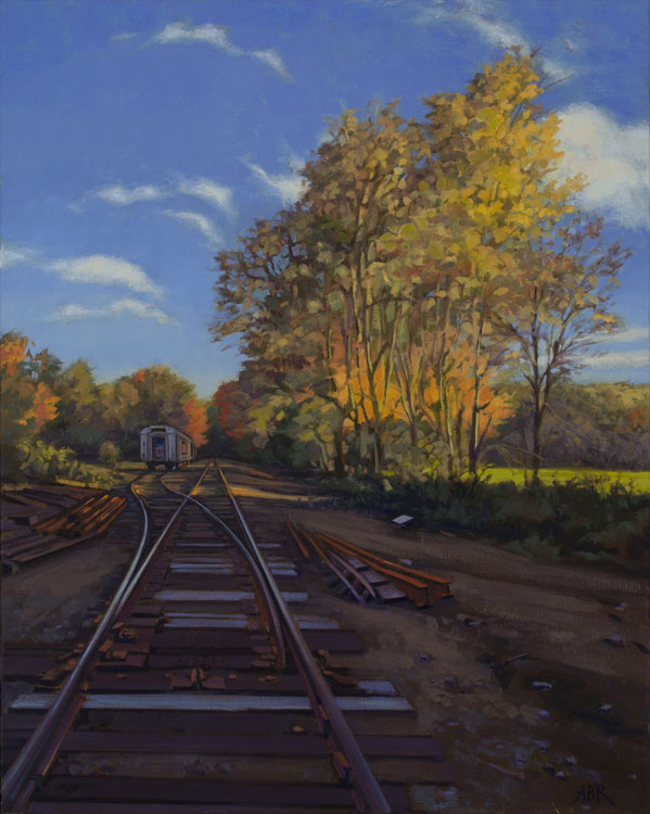 ANTHONY RECTOR, Infinity Track, oil on linen, 23 x 29