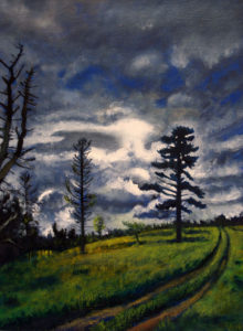 ED NADEAU
Three Trees Gray Sky
oil on canvas, 16 x 12 inches
