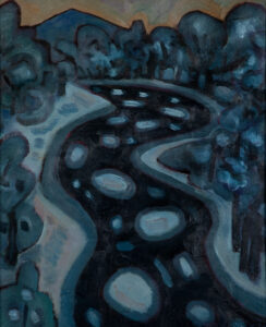 PHILIP BARTER (1939–2024)
Ice on the Androsscoggin
acrylic on board, 30 x 24 inches
$8000