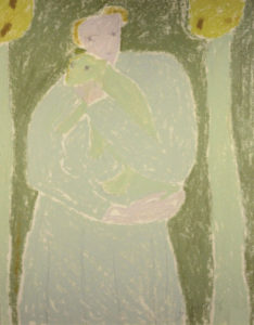 JUDITH LEIGHTON
Woman with Cat 
pastel, 27 x 21 inches
$3500