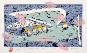 HOLLY MEADE
Angel Plane Transporting Souls,
woodblock print, 9 x 17 inches
edition of 10
$1500
