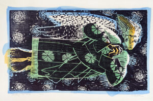 HOLLY MEADE (1956–2013)
Blessings en Route
woodblock print, 18 x 28 inches
edition of 10
$800