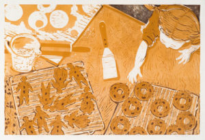 HOLLY MEADE (1956–2013)
Cookies
woodblock print, 20 x 30 inches
edition of 8
$1200