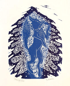 HOLLY MEADE
Dancing Fox
woodblock print, 9 x 7 inches
unnumbered edition
$300