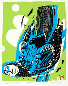 HOLLY MEADE
Happy Spring
woodblock print, 11 x 9 inches
edition of 15
$300