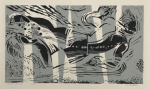 HOLLY MEADE
Ocean Diver
woodblock print, 11 x 20 inches
last in edition of 15
$1500