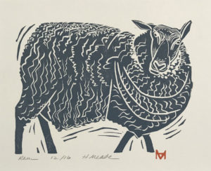 HOLLY MEADE
Ram
woodblock print, 6 x 8 inches
last 2 in edition of 16
$600