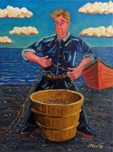 JOHN NEVILLE
Coiling A Trawl
oil on canvas, 9 x 12 inches
$1600