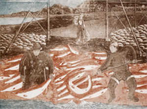 JOHN NEVILLE
Salmon Fishing
etching, 18 x 24 inches
$750