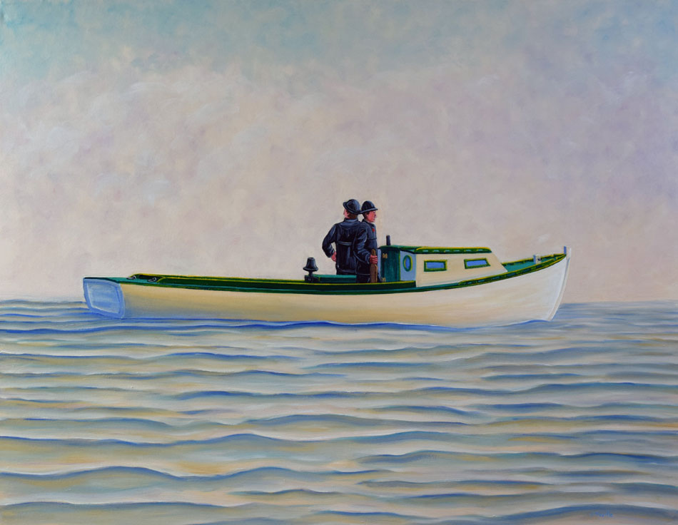 JOHN NEVILLE The Search , oil on canvas, 36 x 48 inches