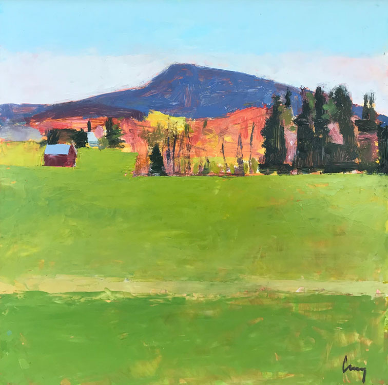 Tom Curry, Pasture, oil on canvas, 12 x 12 inches