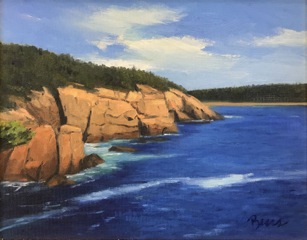 KEVIN BEERS Otter Cliffs, oil on canvas, 11 x 14