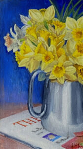 JOSEPH KEIFFER
Daffodils in A Loving Cup
oil on canvas, 14 x 8 inches
$1400