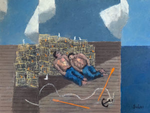 WILLIAM IRVINE
Resting Fishermen
oil on canvas, 30 x 40 inches
$7800
