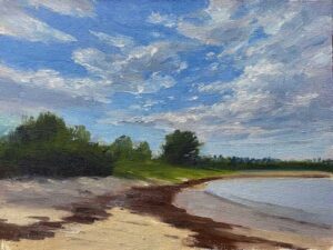 KEVIN BEERS
Clark Island Beach
oil on panel, 6 x 8 inches
$950