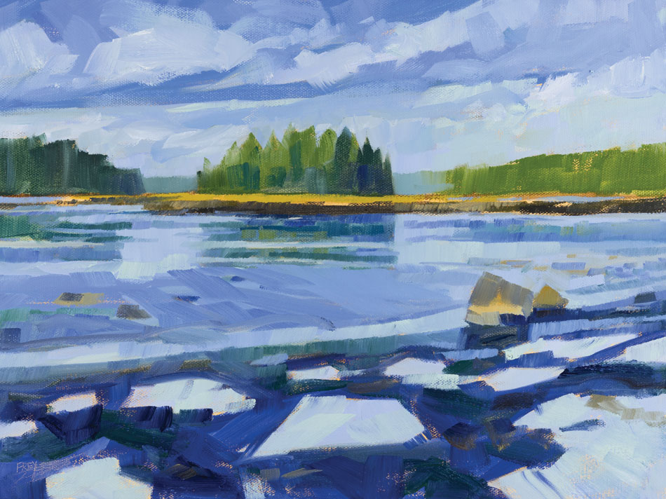 PHILIP FREY Melting Patterns oil on canvas, 12 x 16 inches