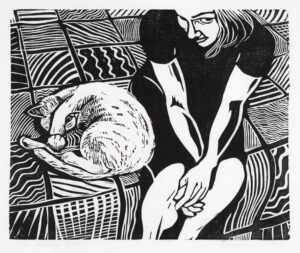 HOLLY MEADE
Cat Sleeping
woodblock print, 12 x 14 inches
last in edition of 5
$1200