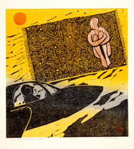 HOLLY MEADE
We Have a Situation Here
woodblock print, 23 x 21 inches
edition of 12
$500