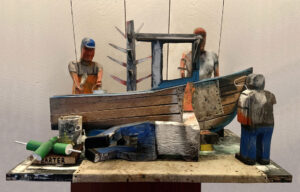 MATT BARTER
Boatwork
paint, reclaimed wood and found object, 24 x 36 x 24 inches
$4800