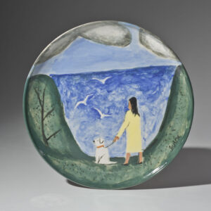 WILLIAM IRVINE
A Walk by the Sea
porcelain plate with Mark Bell, 13 inches
$1650