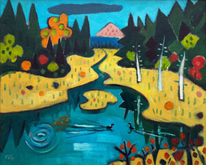 PHILIP BARTER
Duck Pond, Dyer Bay
1991, oil on canvas, 24 x 30 inches
from a private estate
$6500