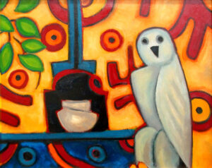 PHILIP BARTER
Still Life with Owl
1997, oil on canvas, 24 x 30 inches
from a private estate
$8000