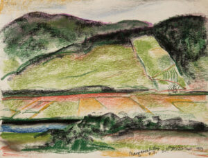 WILLIAM MUIR
Manganese Valley, N.S '59
signed lower right, 1959
pastel on paper, 9 x 12 inches
$650

