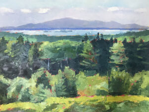 TOM CURRY
Camden Hills, August
oil on panel, 12 x 16 inches
$1800