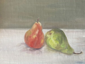 KATE EMLEN
Pear Pair
oil on linen panel, 6 x 8 inches
$700