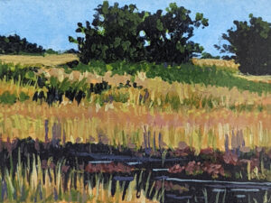 JUNE GREY
Marsh Islands
acrylic on paper, 1.5 x 2 inches
$450