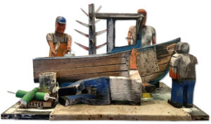 MATT BARTER
Boatwork
reclaimed wood, found objects, paint, 24h x 36 x 24 inches
$5500